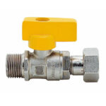 RUBINETTO LINEARE METANO-GPL 1/2"M x 1/2"F ENOLGAS G0325N35 RACCORDI GAS                 F ENOLGAS