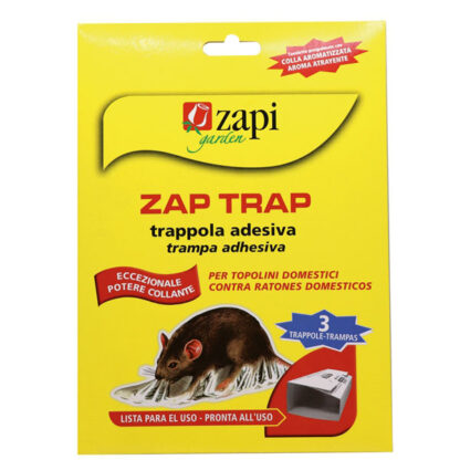 COLLA TOPI TAVOLETTE ZAP TRAP   Pz 3 cm 15x21 ZAPI 106530 TRAPPOLE TOPI                C ZAPI