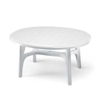 TAVOLO RESINA OVOLONE BIANCO     150x113 1074 SCAB 1074 ARREDO GIARDINO SCAB         C SCAB