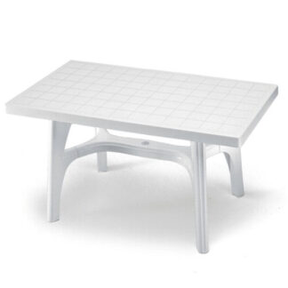 TAVOLO RESINA RETTANG.BIANCO     140x 80 1067 SCAB 1067 ARREDO GIARDINO SCAB         C SCAB