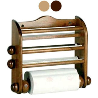 PORTAROTOLO LEGNO LUSSO ROTOLI 3 NATURALE   CALDER 5030 PORTAROTOLI CUCINA           C CALDER