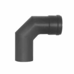 GOMITO ACCIAIO 90^ 8 GRIGIO         2MM PELLET ALA Y25 200 150 220 TUBI PELLET                  F ALA