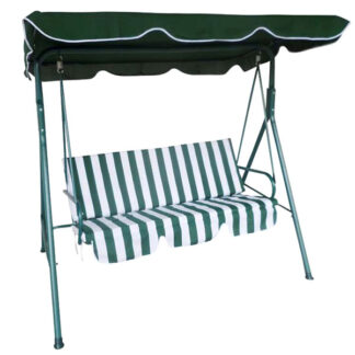 DONDOLO SWING 2+1 BIANCO VERDE         VETTE 03797  ARREDO GIARDINO FERRO        C VETTE