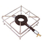FORNELLONE GAS GPL 4 PIEDI CROMATO 40x40 104 FORNELLI GAS                 C