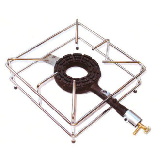 FORNELLONE GAS GPL 4 PIEDI CROMATO 40x40 104 FORNELLI GAS                 C FDA DONATI