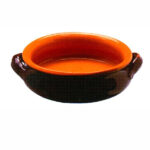 TEGAME 2 MANICI BASSO            cm 25 BRUNA COLI' PR27BR25 PENTOLE TERRACOTTA           C COLI