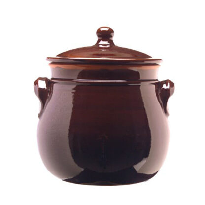 PENTOLA 2 MANICI COPERCHIO       cm 16 BRUNA COLI' PR11BR16 PENTOLE TERRACOTTA           C COLI