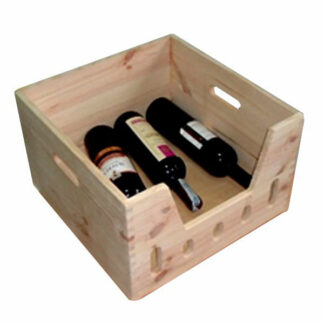CONTENITORE CESTA LEGNO BOTTLE  cm 38x37 h 25 XTRA 4140 CONTENITORI LEGNO            C XTRA