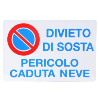 CARTELLO PERICOLO CADUTA NEVE     30x 20 ALLUMINIO CIV.A01.077 SEGNALETICA                  F MACHIERALDO