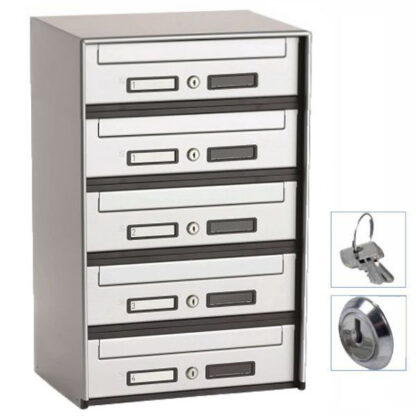 CASELLARIO ORIZ 5P ACC SILVER       5B1-501 SILMEC 5B1-501.72 CASSETTE LETTERE             F SILMEC