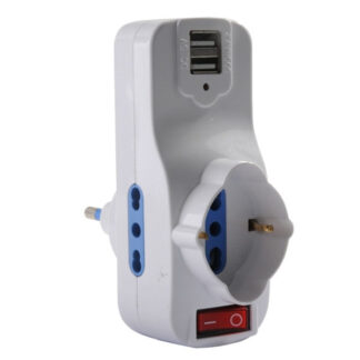 ADATTATORE TRIPLO GIR. USB BIANCO BL SYNTESY 06616 SL1045 SPINE E ADATTATORI EL        F SYNTESY