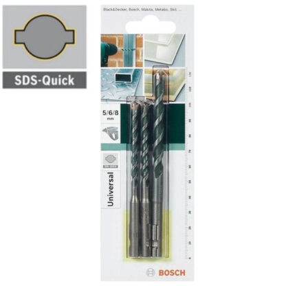 PUNTA SDS-QUICK UNIVERSALE Set Pz 3     UNEO BOSCH 2.609.256.918 BOSCH ACCESSORI              F BOSCH