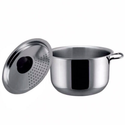 CUOCISCOLA C/COPERCHIO          cm 22 NOVA FRABOSK 162.22.3 *PENTOLE ACCIAIO FRABOSK     C FRABOSK