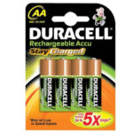 PILA STAYCHARGED STILO     mAh 2400  Pz 4 DURACELL DUR1500R4U PILE                         F DURACELL