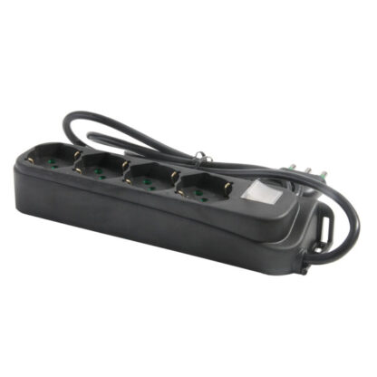 MULTIPRESA 4x2PT SK INT NERO      FORTEK 40421 FME 40421-FK AVVOLGICAVI E PROLUNGHE      F FMEFORTEK