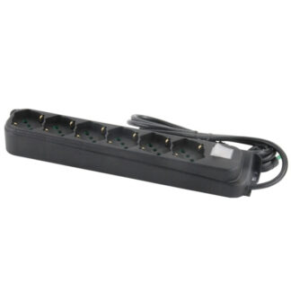 MULTIPRESA 6x2PT SK INT NERO      FORTEK 40431 FME 40431-FK AVVOLGICAVI E PROLUNGHE      F FMEFORTEK