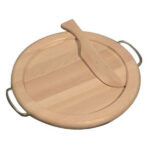 TAGLIERE LEGNO TONDO COLTELLO INCAV   cm 35 CHECCO R35 TAGLIERI                     C CHECCO