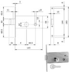 SERRATURA INFILARE FASCE ALL F16 E 70  712701 ISEO 712701 ISEO SERR.ALL/FERRO INFILARE S ISEO