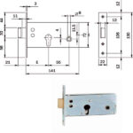 SERRATURA INFILARE FASCE ALL F22 E 60  720600 ISEO 720600 ISEO SERR.ALL/FERRO INFILARE S ISEO