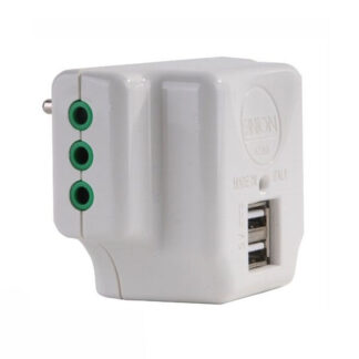 ADATTATORE TRIPLO 10A+T USB BIANCO       87800 FME 87800 SPINE E ADATTATORI EL        F FME