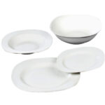 SERVIZIO PIATTI PORCELLANA LIDO B.CO  QUADRO Pz.19 21314 PIATTI PORCELLANA            C MACHIERALDO