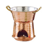 FORNELLINO BAGNA CAUDA RAM.cm 14 h 17 CU ARTIGIANA 3180 PENTOLE SPECIALI             C CU ARTIGIANA