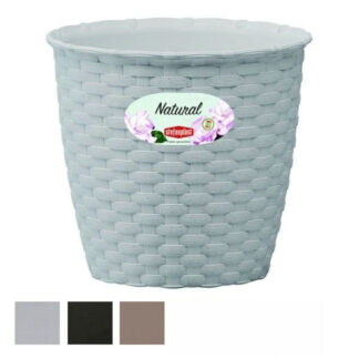 VASO NATURAL TONDO BIANCO        14 h 13  STEFANPL 73450 VASI PLASTICA                F STEFANPLAST