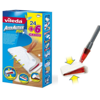 PANNO ATTRACTIVE PLUS RICAMBIO      Pz 24+6 VILEDA 131396 VILEDA                       C VILEDA