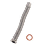 TUBO ACQUA INOX M1/2"-F1/2" 10,0/20,0 ESTENSIBILE F0001-00082MA TUBI ACQUA CALDAIE           F PSP