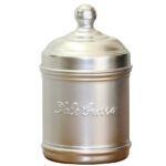 BARATTOLO ALLUMINIO SALE GROS cm 10 h 12 OTTINETTI 1647DSG10 BARATTOLI LAMIERA            C OTTINETTI