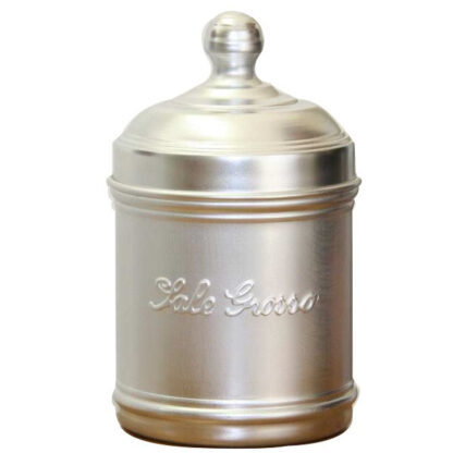 BARATTOLO ALLUMINIO SALE GROS cm 10 h 12 OTTINETTI 1647DSG10 BARATTOLI LAMIERA            C OTTINETTI
