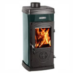 STUFA LEGNA SUPER JUNIOR PANORAMICA  VERDE NORDICA 7111072 - 4 S STUFE LEGNA                  F LA NORDICA