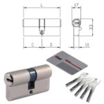 CILINDRO INFILARE R6 NEW  80-35-45 8809354595 ISEO 8809354595 ISEO CILINDRI                S ISEO