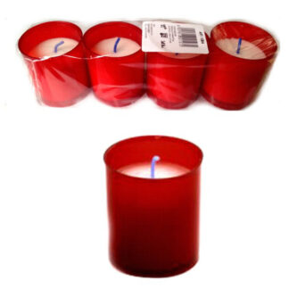 CERO VOTIVO BICCHIERINO ROSSO Pz 4 LUM00616A CERI VOTIVI                  C MACHIERALDO