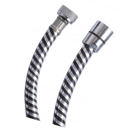 FLESSIBILE DOCCE PVC SILVER NERO/CROMO 200 1427SILNC200 FLESSIBILI DOCCE             F GOPLAST