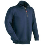 FELPA ZIP CORTA BLU S                  VERENA ISSA 04820/40 INDUMENTI LAVORO             F ISSA