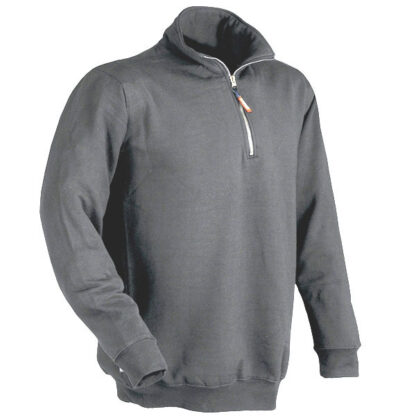 FELPA ZIP CORTA GRIGIO M               VERENA ISSA 04820/80 INDUMENTI LAVORO             F ISSA