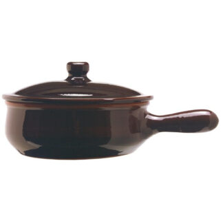 CASSERUOLA 1 MANICO COPERCHIO    cm 12 BRUNA COLI' PR41BR12 PENTOLE TERRACOTTA           C COLI