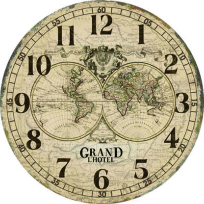 OROLOGIO MURO CARTA GEOGRAFICA          cm 30 XTRA KLM770 (66) OROLOGI SVEGLIE              C XTRA