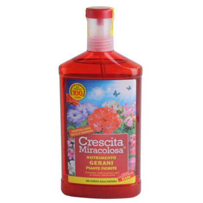 CONCIME LIQUIDO GERANI  ml 750 CRESCITA MIRACOLOSA C031001 CONCIMI                      F CRESCITA MIRACOLOSA