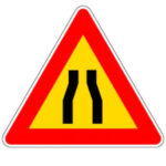 CARTELLO STRADALE STRETTOIA SIMMETRICA         D&B 3030811384 SEGNALETICA                  F DB