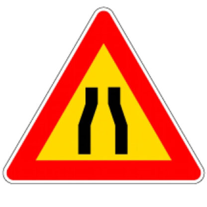 CARTELLO STRADALE STRETTOIA SIMMETRICA         D&B 3030811384 SEGNALETICA                  F DB