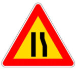 CARTELLO STRADALE STRETTOIA ASIMMETRICA DX     D&B 3030811386 SEGNALETICA                  F DB