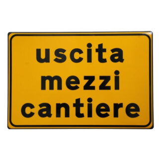 CARTELLO STRADALE USCITA MEZZI CANTIERE         3G 003406011 SEGNALETICA                  F 3G