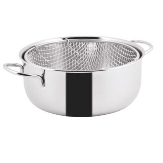 FRIGGITRICE INOX CESTELLO      cm 24    METALSOMMA 803/24 PENTOLE ACCIAIO METALSOMMA   C METALSOMMA