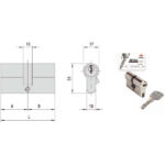 CILINDRO INF.61,2-27,7-33,5 ASTRAL 0A3S1-06-0 CISA 0A3S1.06.0.12 CISA CILINDRI                S CISA