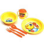 SERVIZIO PIATTI PLASTICA BABY      Pz 6 COSMOPLAST 1222 PIATTI E SET PAPPA BABY      C COSMOPLAST
