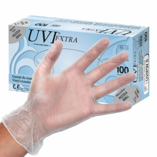 GUANTI VINILE UVI EXTRA Pz 100 L UVIPW - L GUANTI LAVORO                F GARDENING
