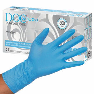 GUANTI NITRILE DOC SCUDO POWDER FREE Pz  50 L SCUDOPW8 - L GUANTI LAVORO                F GARDENING
