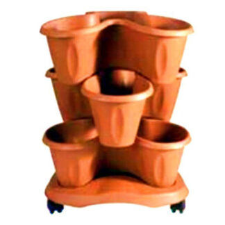 VASO TRIFOGLIO COCCIO SET          cm 40 h 51 BAMA 30015 VASI PLASTICA                F BAMA